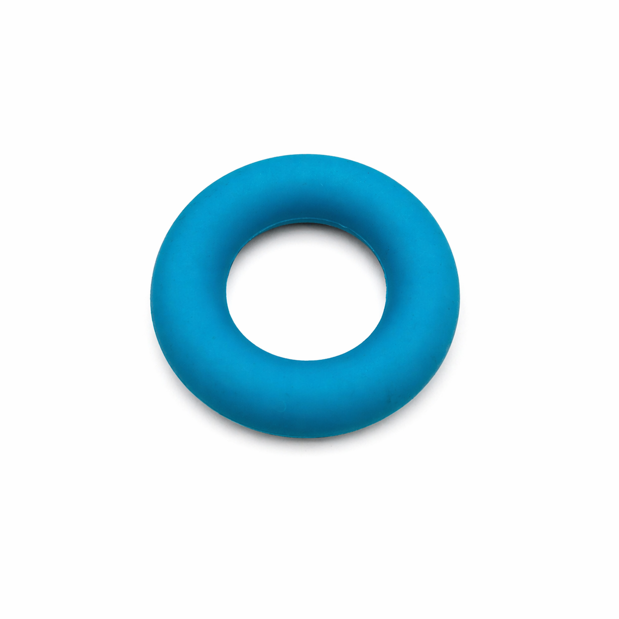 Blue soft silicone sensory ring fidget for squeezing and stress relief