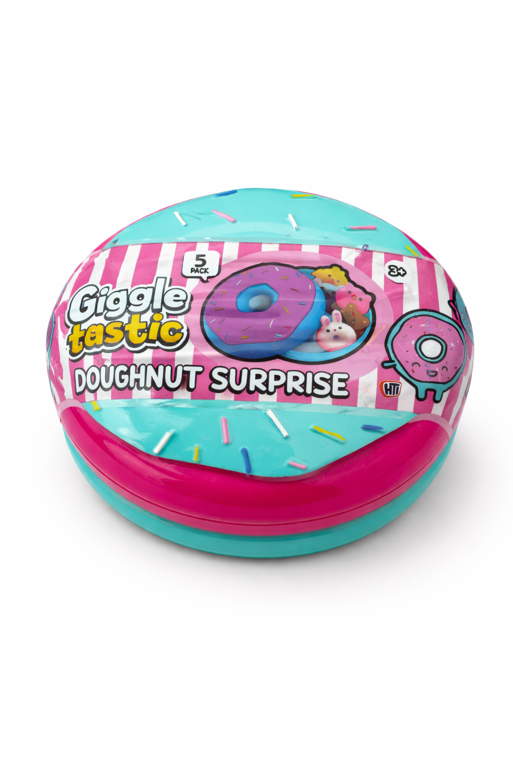 Doughnut Surprise Squishy Set packaging Giggle Tastic 5 pack sensory toy