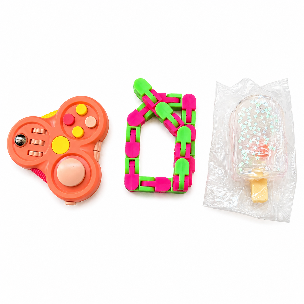 Pink sensory fidget toy messy play kit with slime, textured tools and tray, ideal for calming activities and sensory regulation