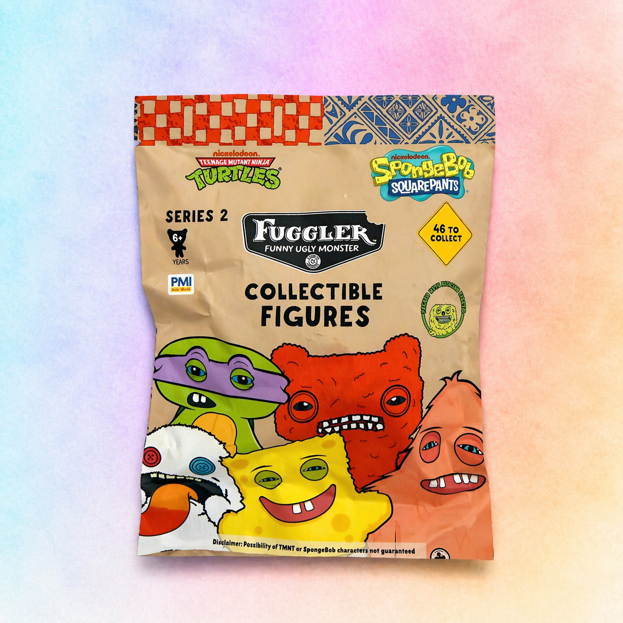 Fuggler Funny Ugly Monster Series 2 mystery bag front packaging with colourful character designs and collectible branding