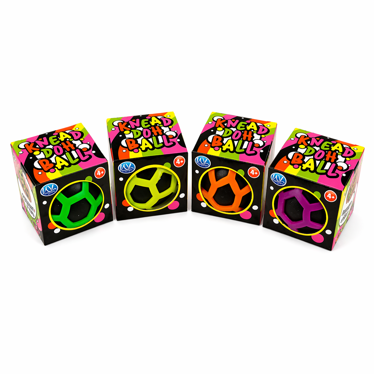Colourful knead doh stress balls for kids sensory support, ideal fidget toy for focus, anxiety relief and busy hands