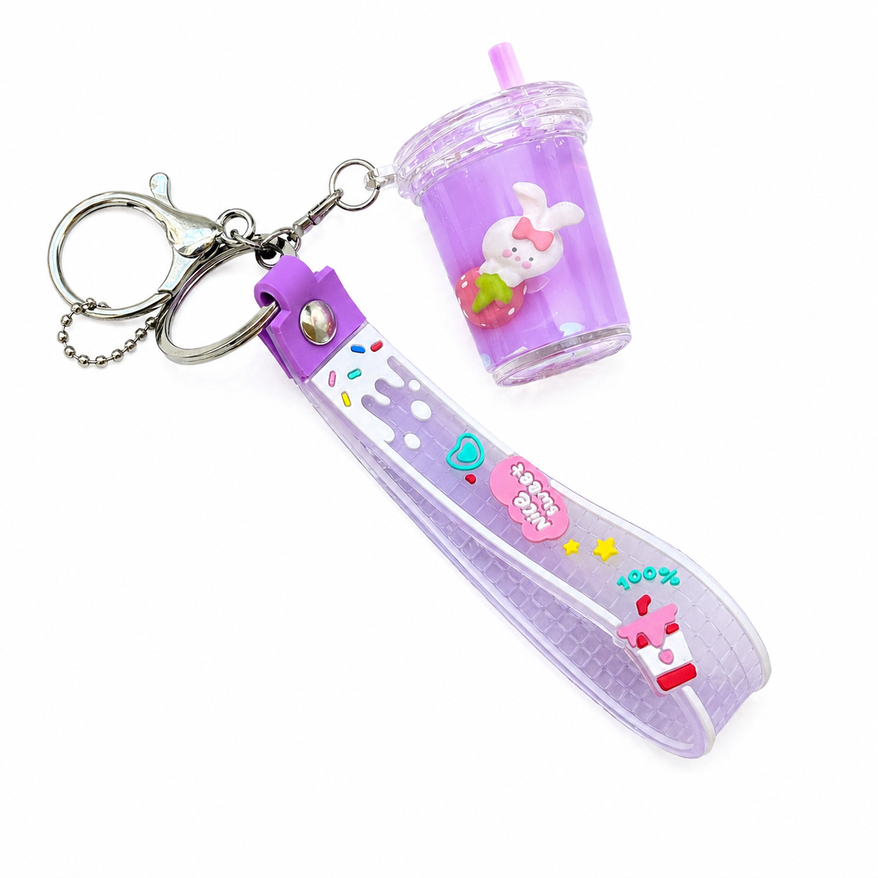 Plush teddy keychain with moving sensory charm, perfect for anxiety relief, focus and everyday use