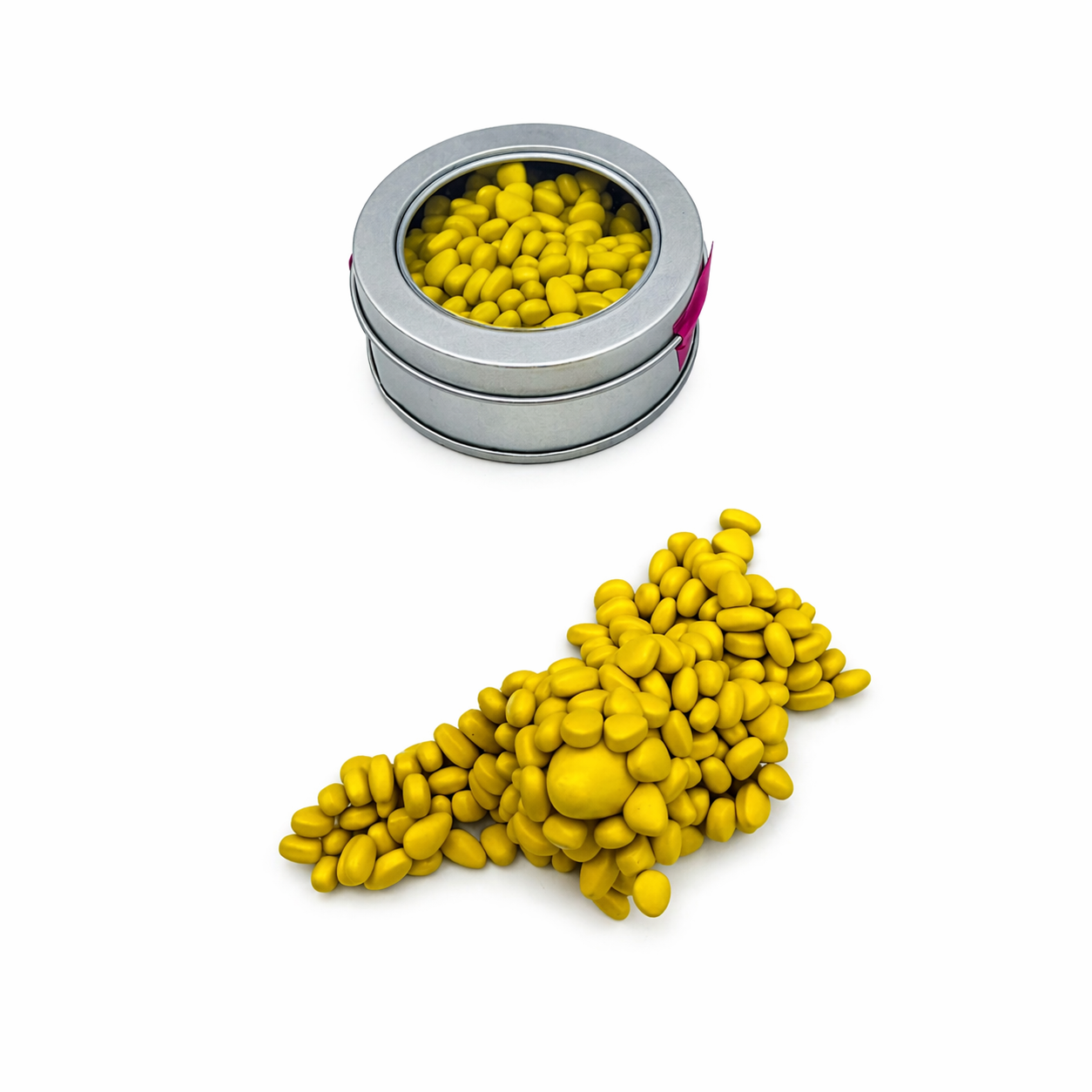 Yellow magnetic slime reacting to magnet forming textured shape demonstrating sensory interaction