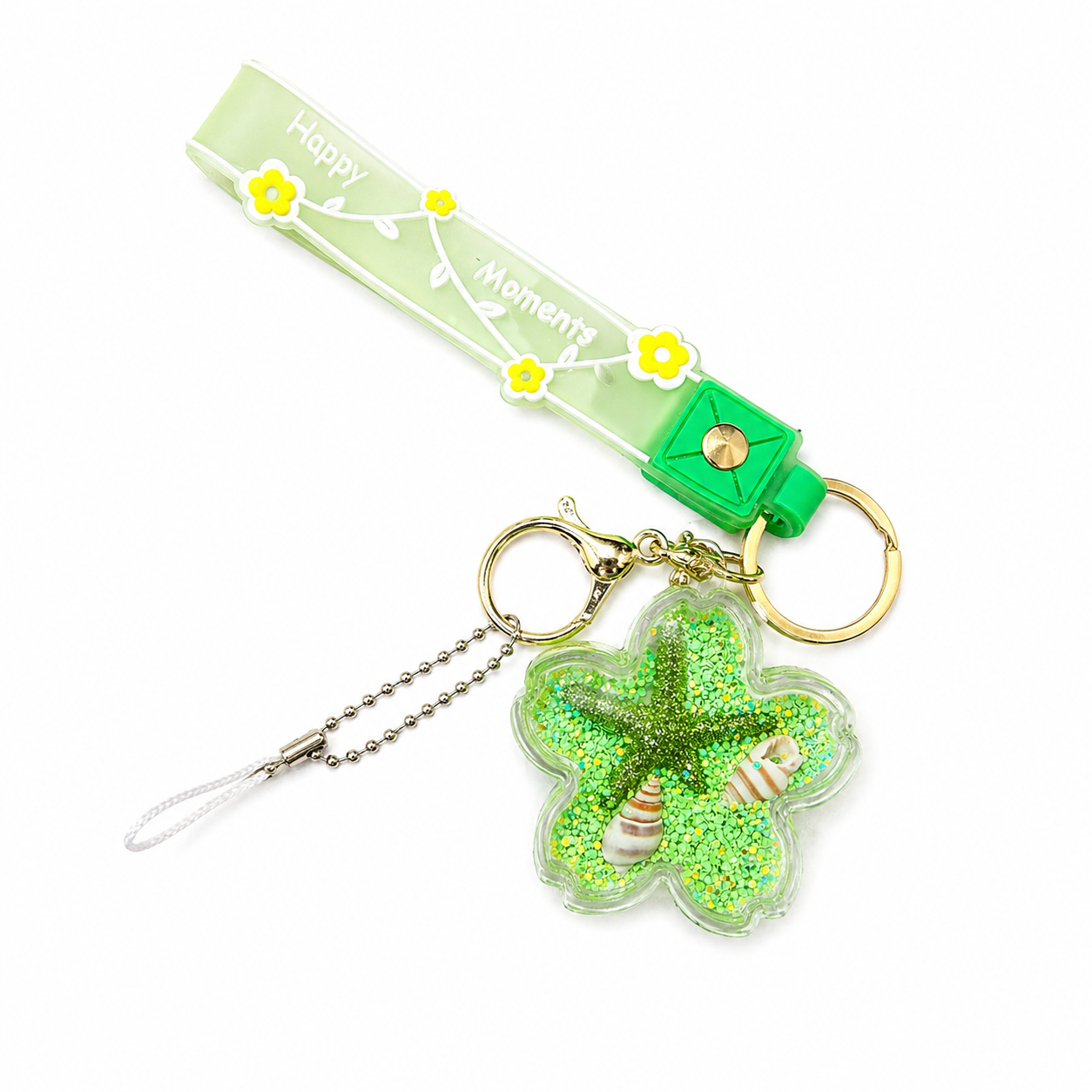 Colourful teddy bear fidget keyrings with liquid glitter and mini charms for sensory play and calming